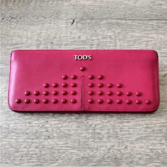 Tod's Handbags - Tod’s Leather Continental Wallet – Burgundy